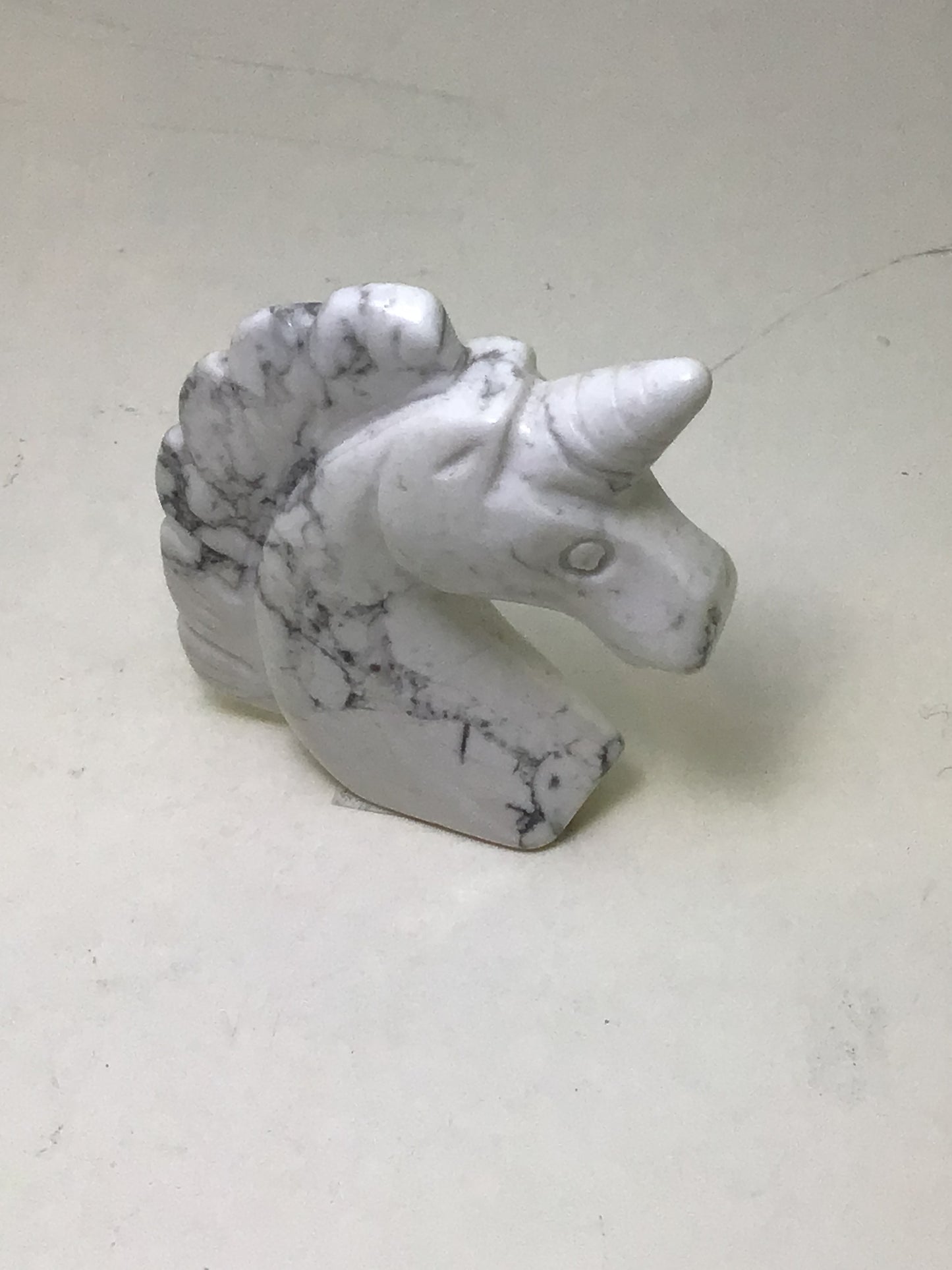 Howlite Unicorn Head