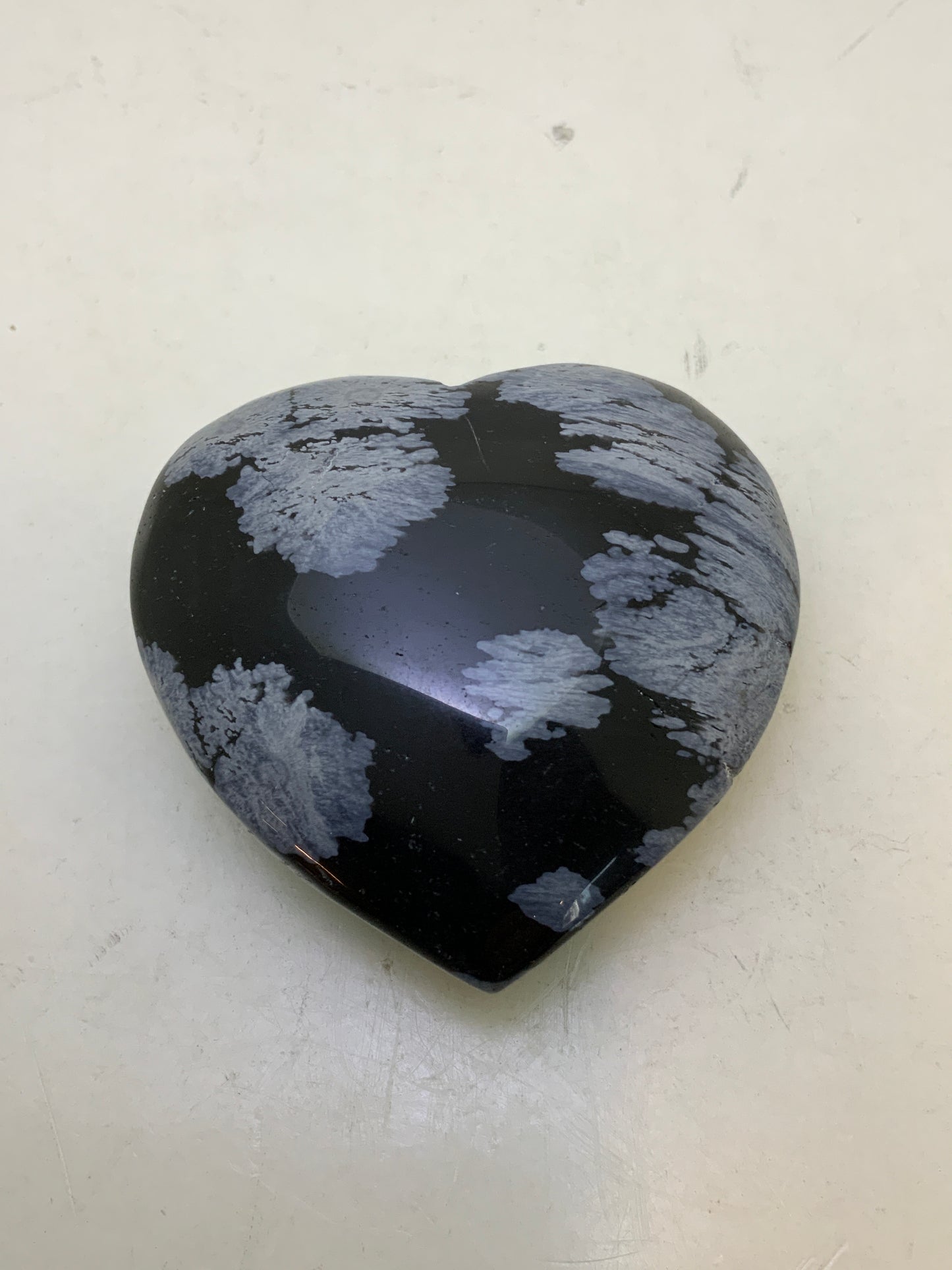 Snowflake Obsidian Heart