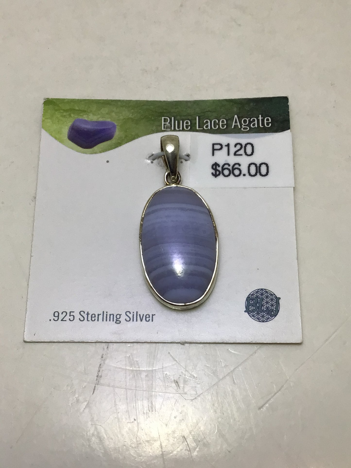 Blue Lace Agate Pendant