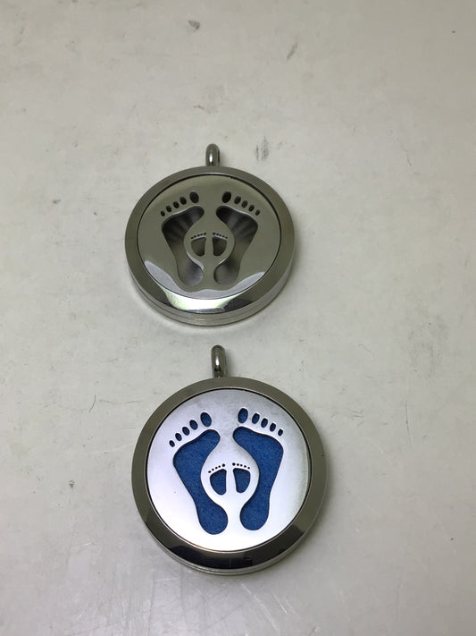 Foot Prints Essential Oil Locket