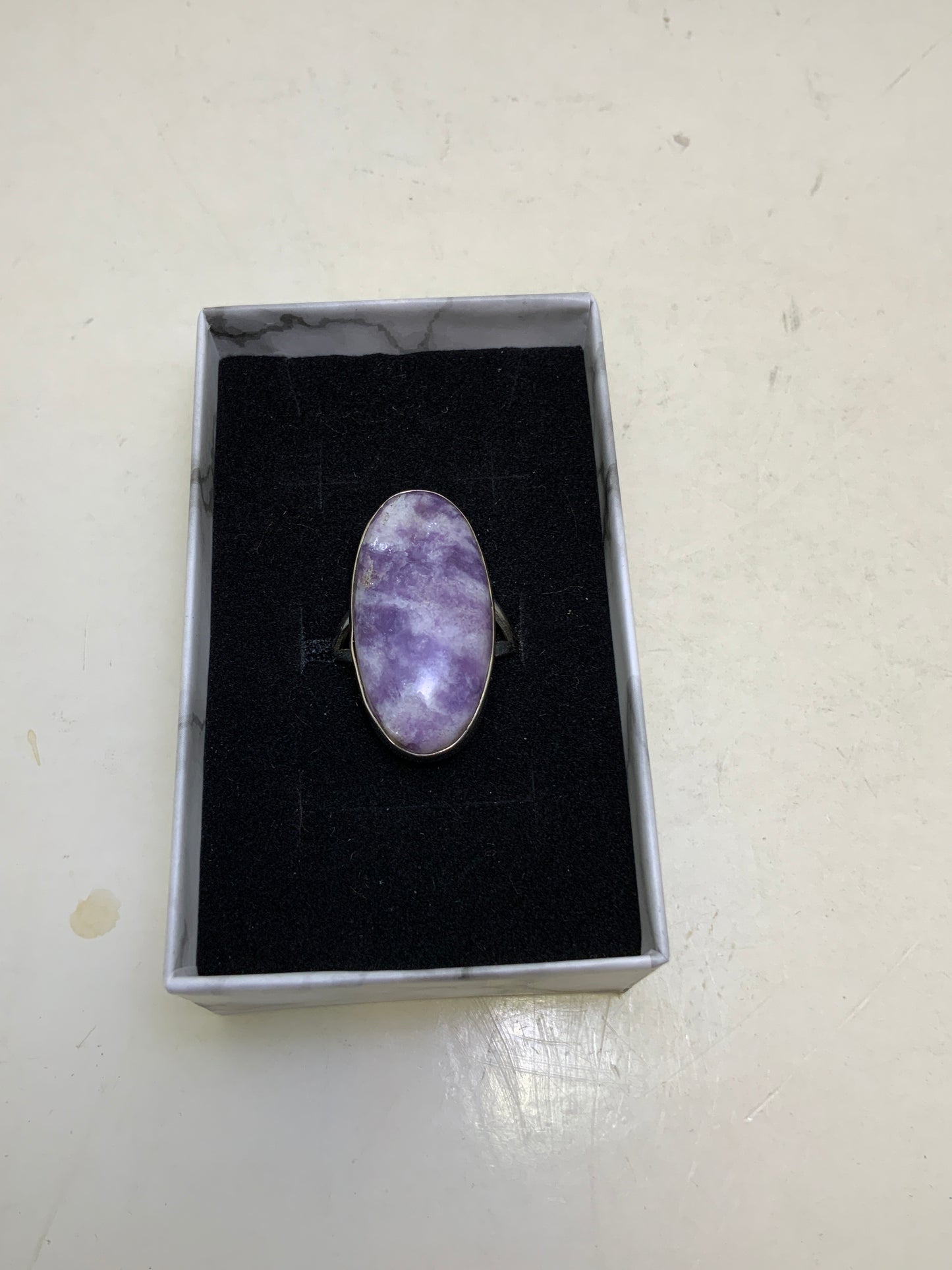 Lepidolite Sterling Silver Ring