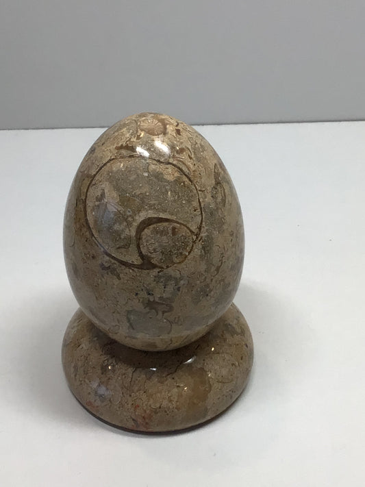 Marbled Onyx Egg with Stand
