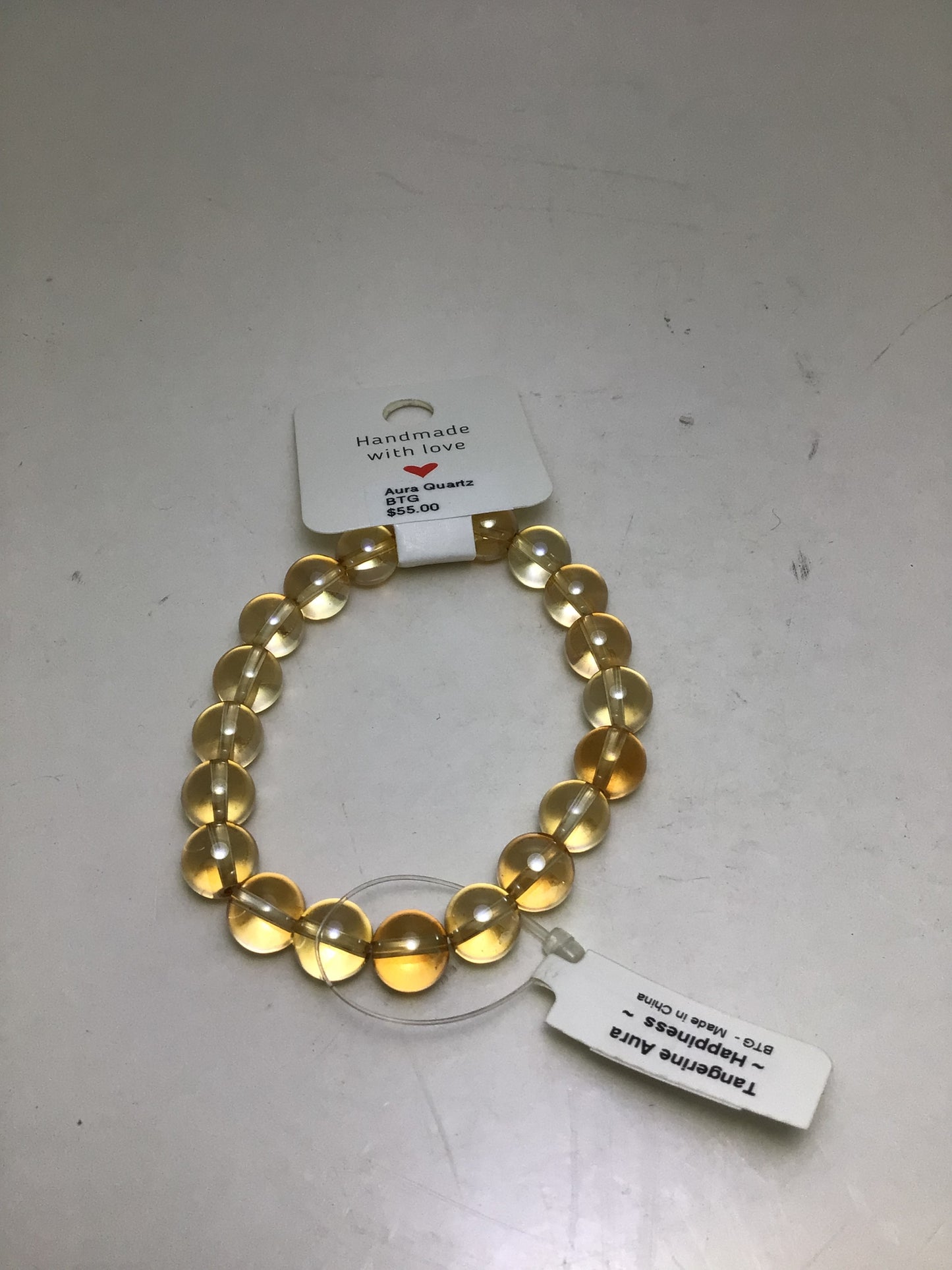 Tangerine Aura Quartz Bracelet