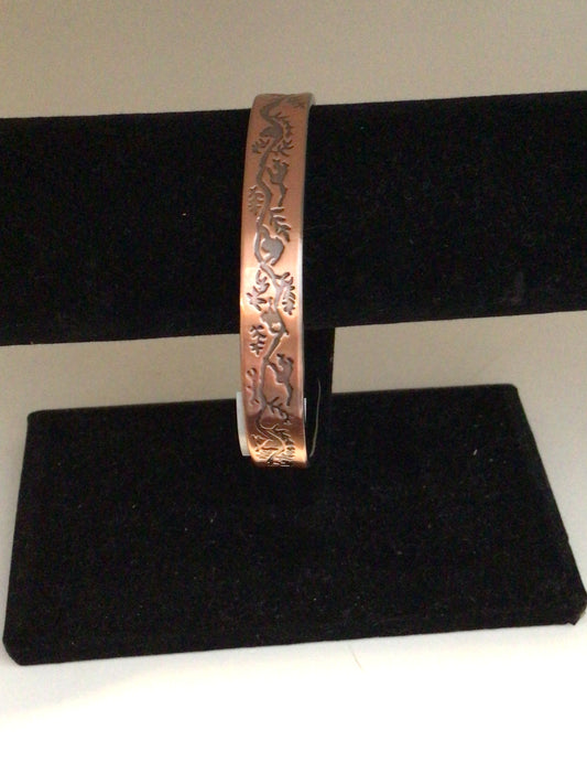 Leaf Design Magnetic Copper Bracelet