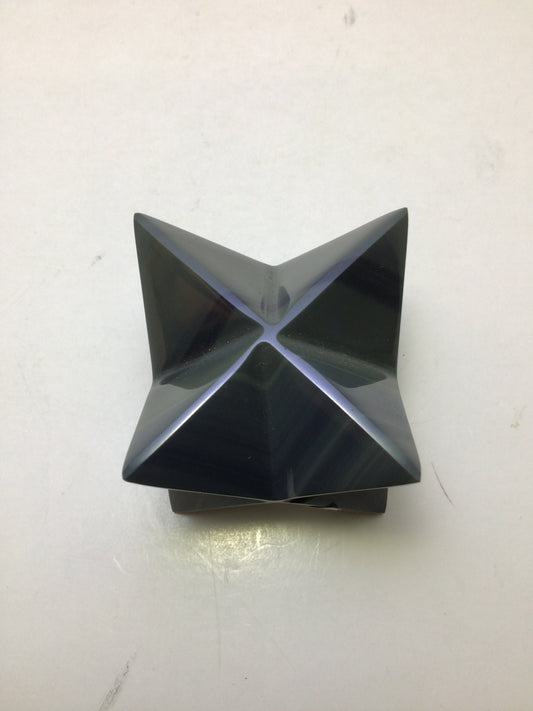 Silver Obsidian Merkaba
