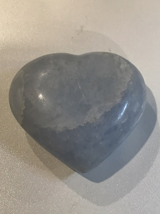 Blue Calcite Heart