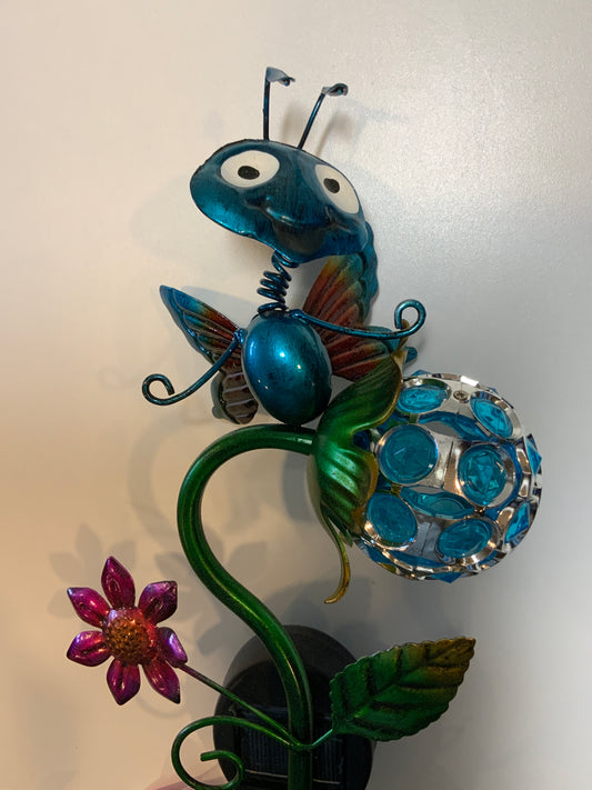 Butterfly Crystal Bug Solar Stake