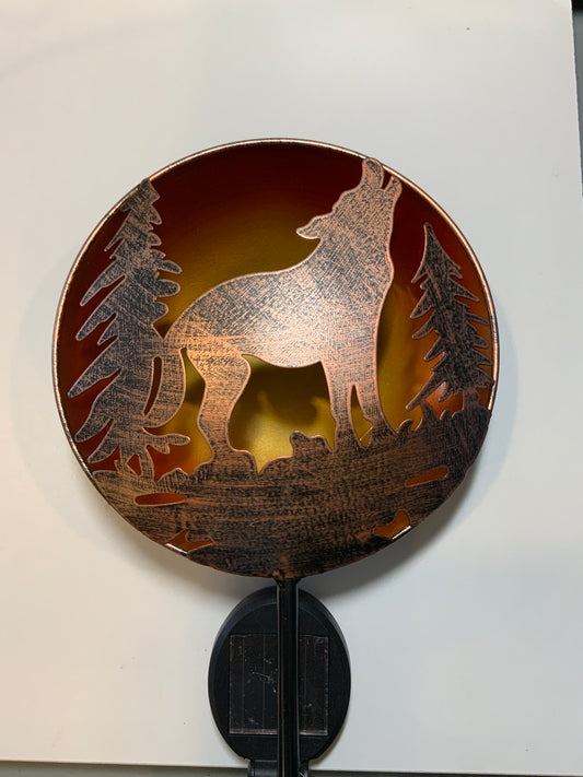 Wolf Solar Night Sky Stake