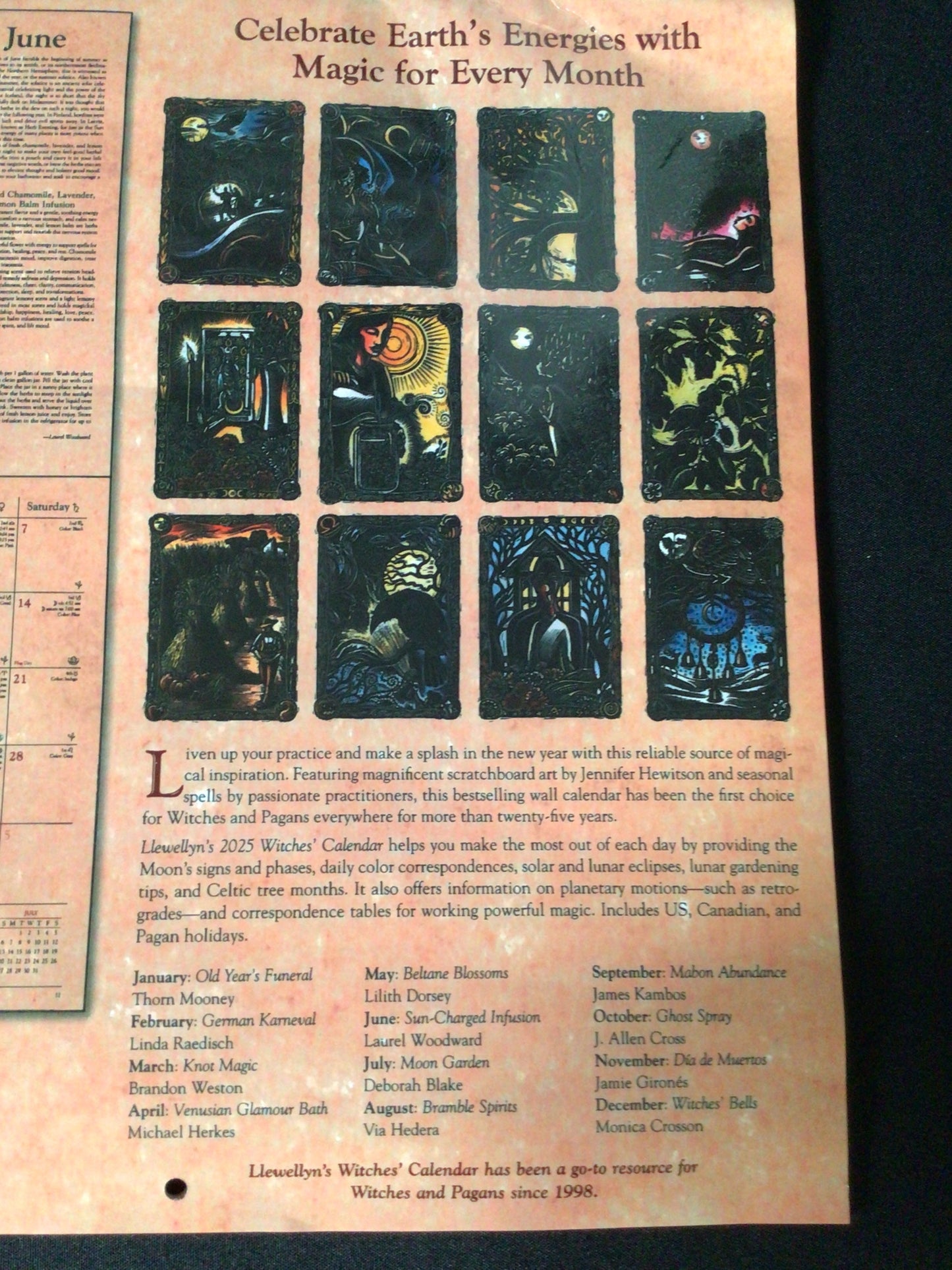 Llewellyn's Witches 2025 Wall Calendar