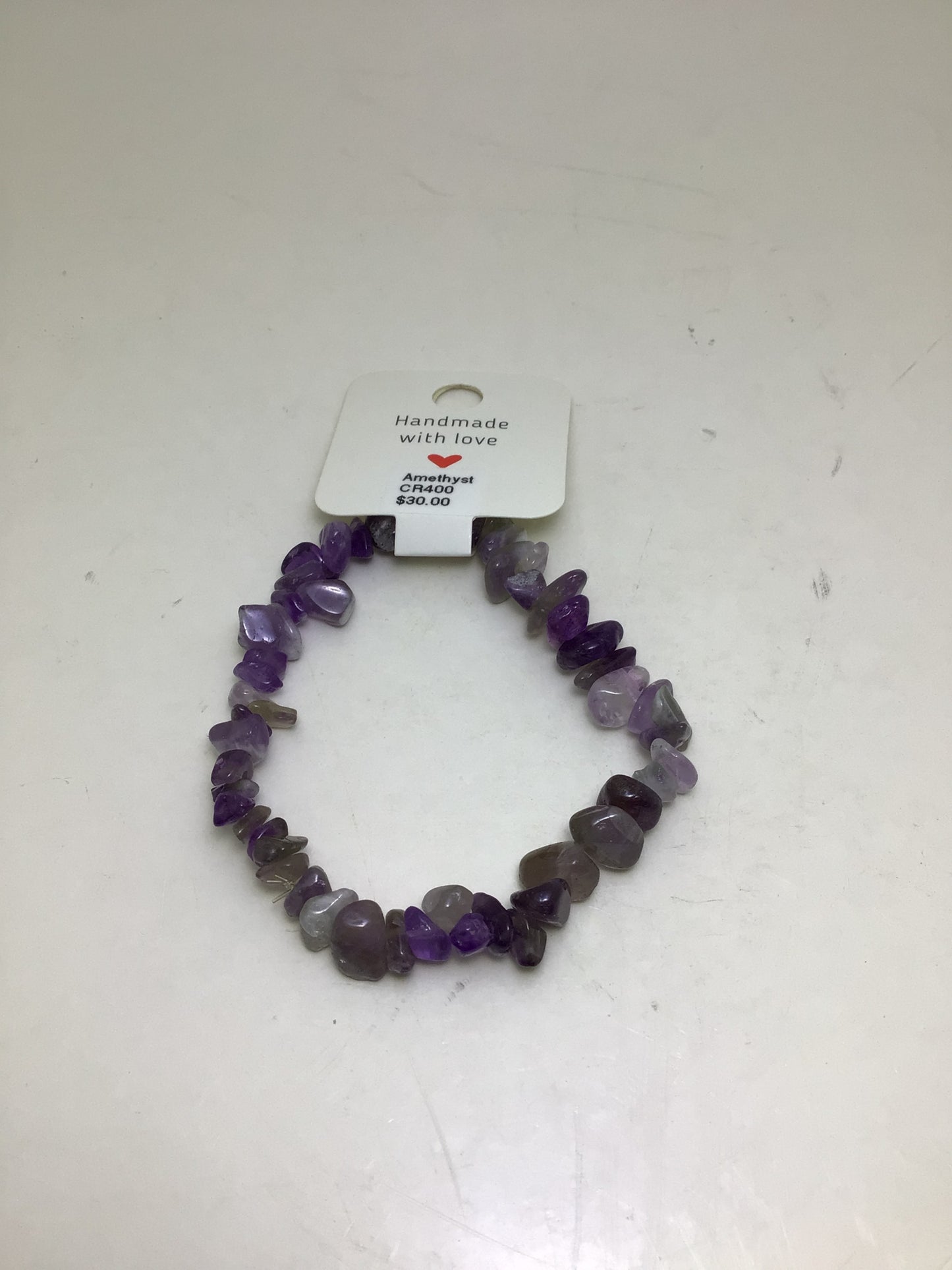 Amethyst Stone Chip Bracelet