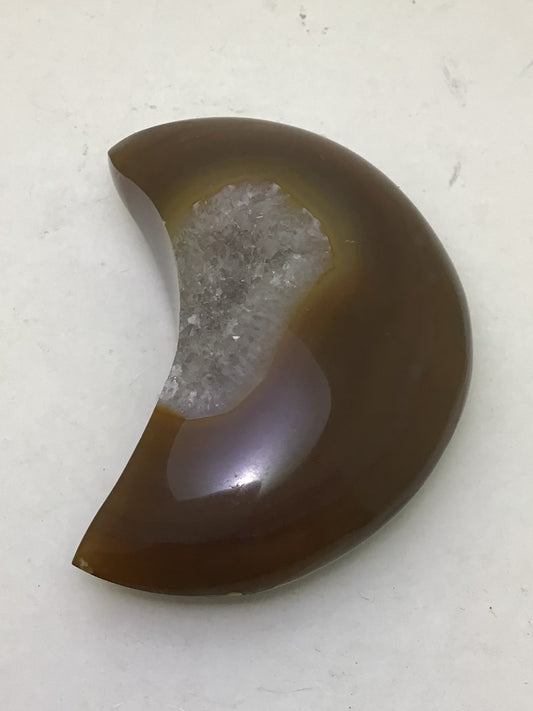 Crescent Moon Agate Druzy
