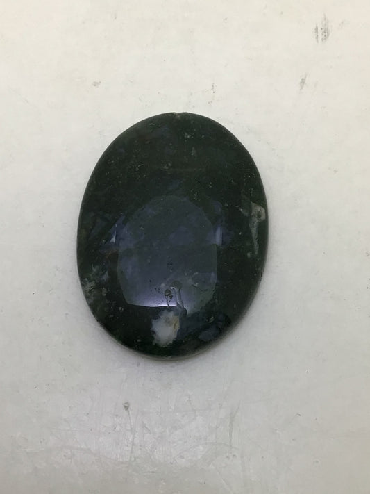 Green Moss Agate Thumb Stone