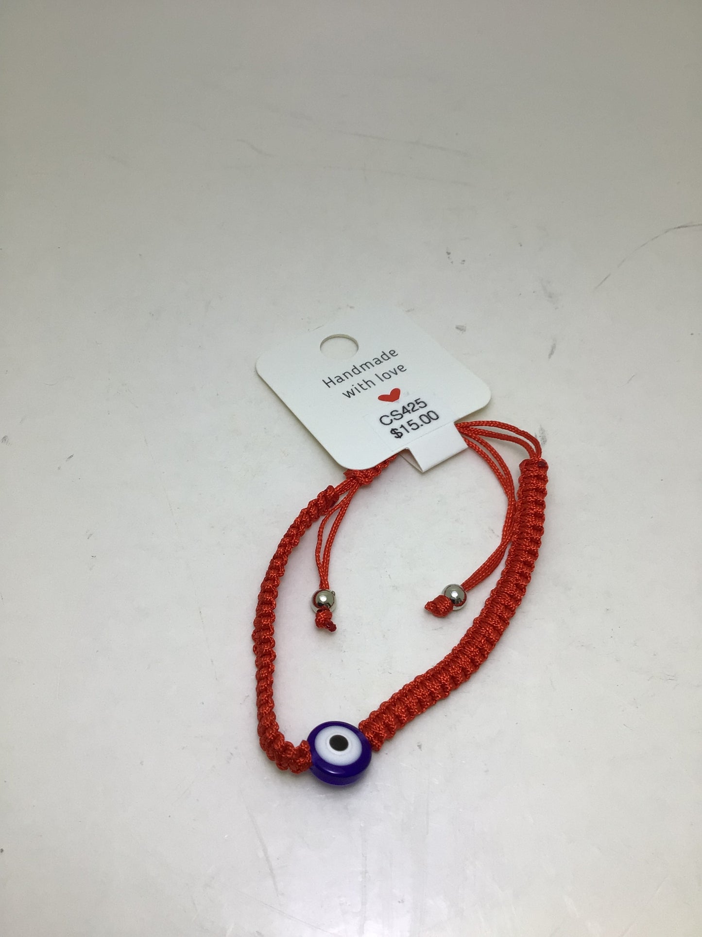 Red Adjustable Evil Eye Bracelet