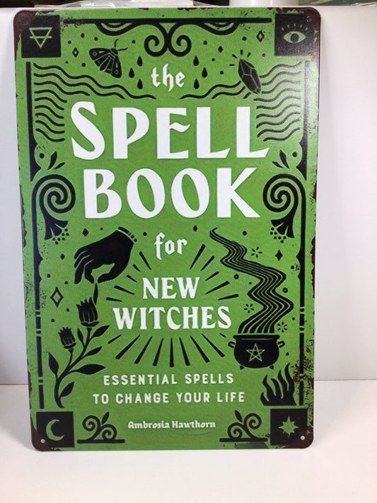 Spell Book Metal Sign