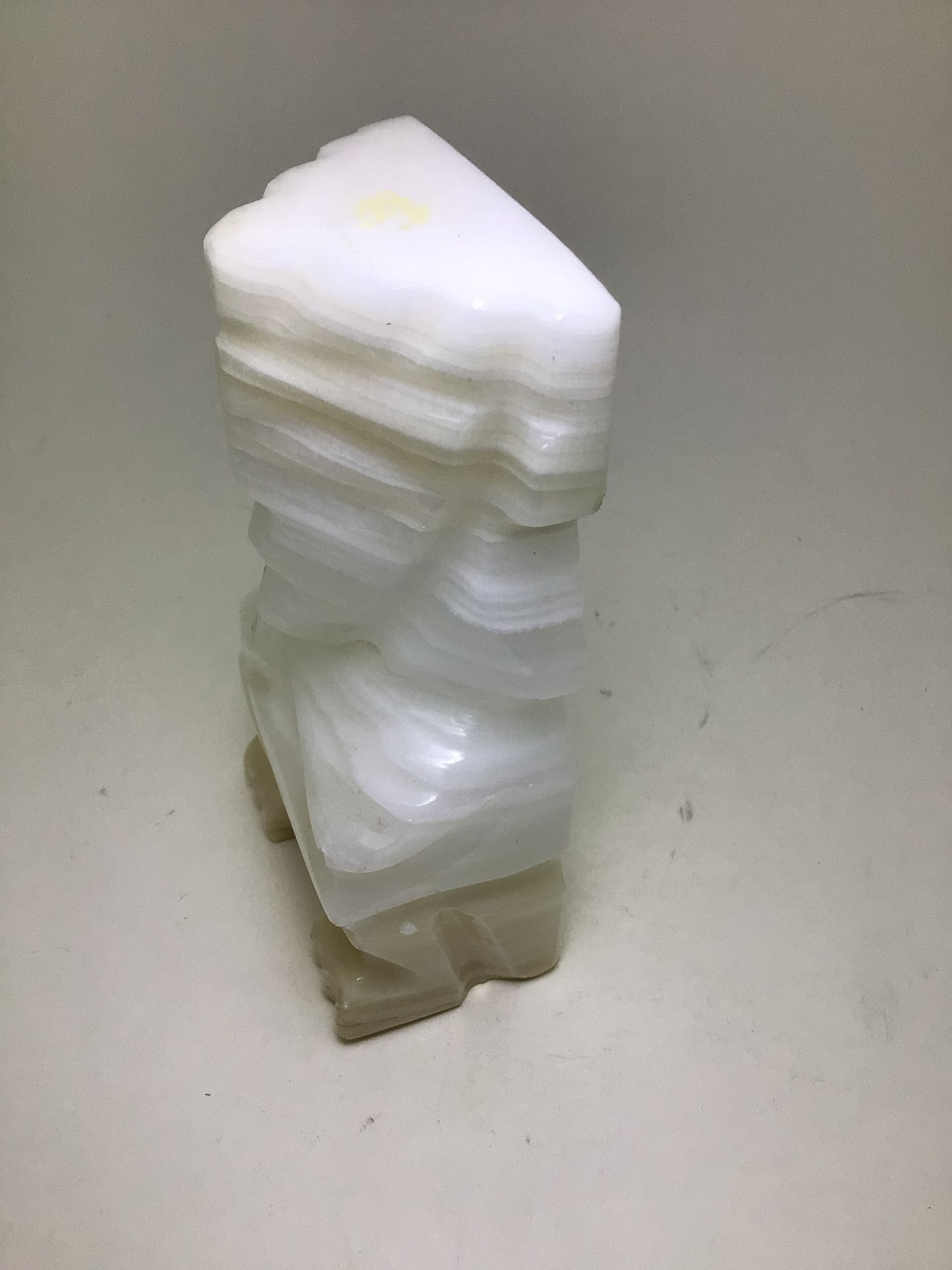 Grey Aragonite Statue Mayan