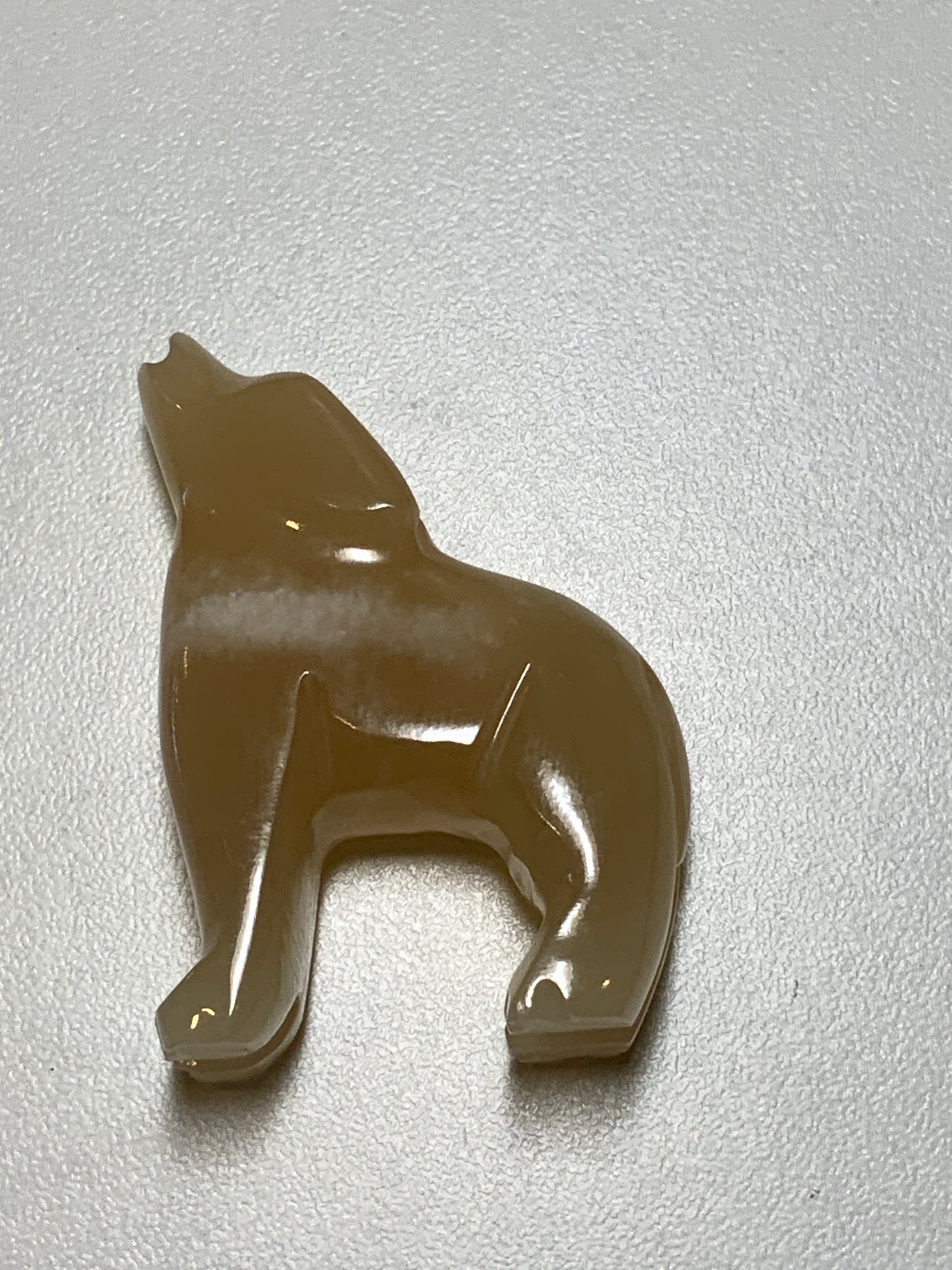 Honey Calcite Wolf