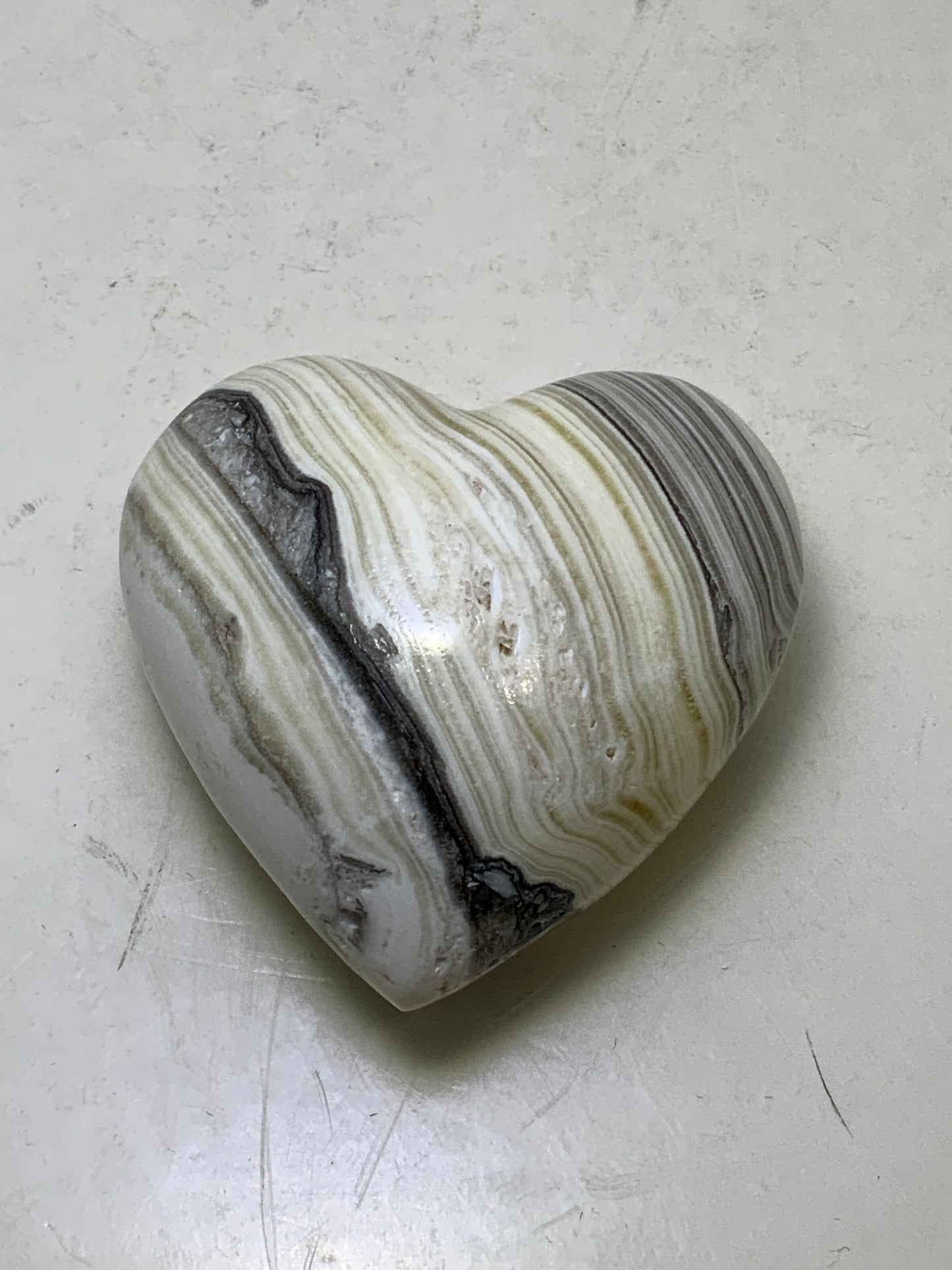 Zebra Calcite Heart
