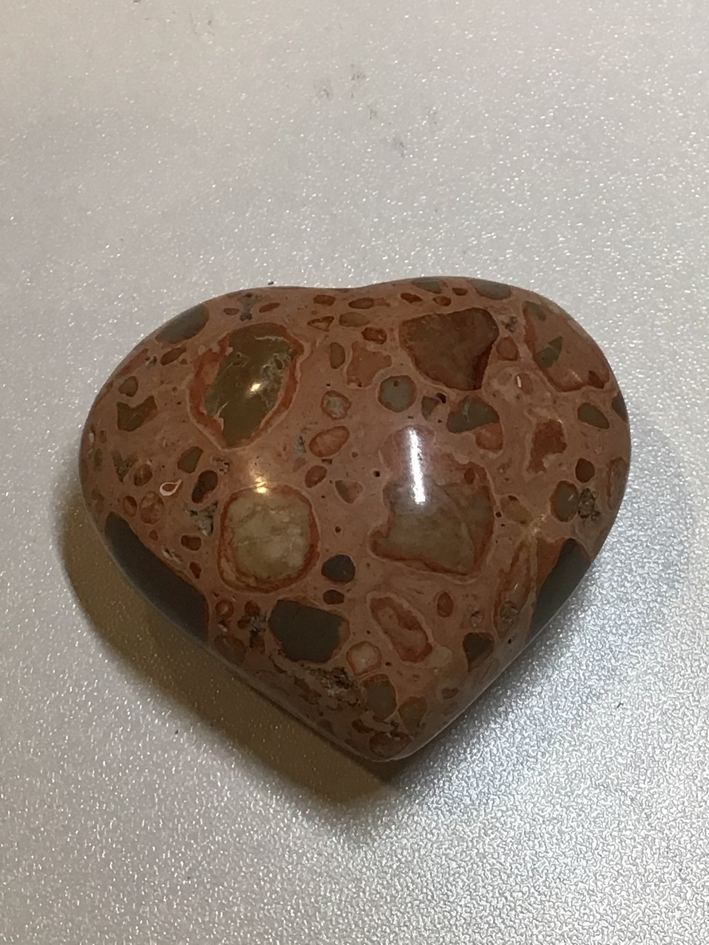 Leopardskin Jasper Heart