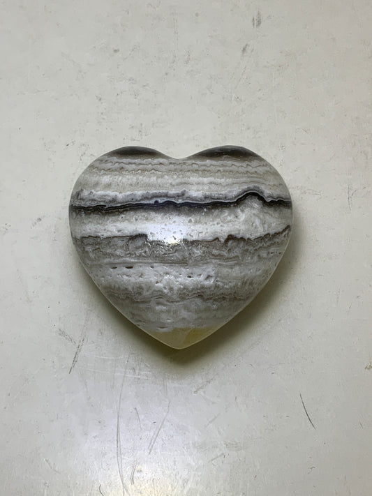 Zebra Calcite Heart