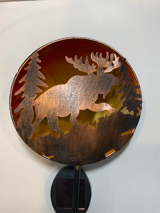 Moose Solar Night Sky Stake