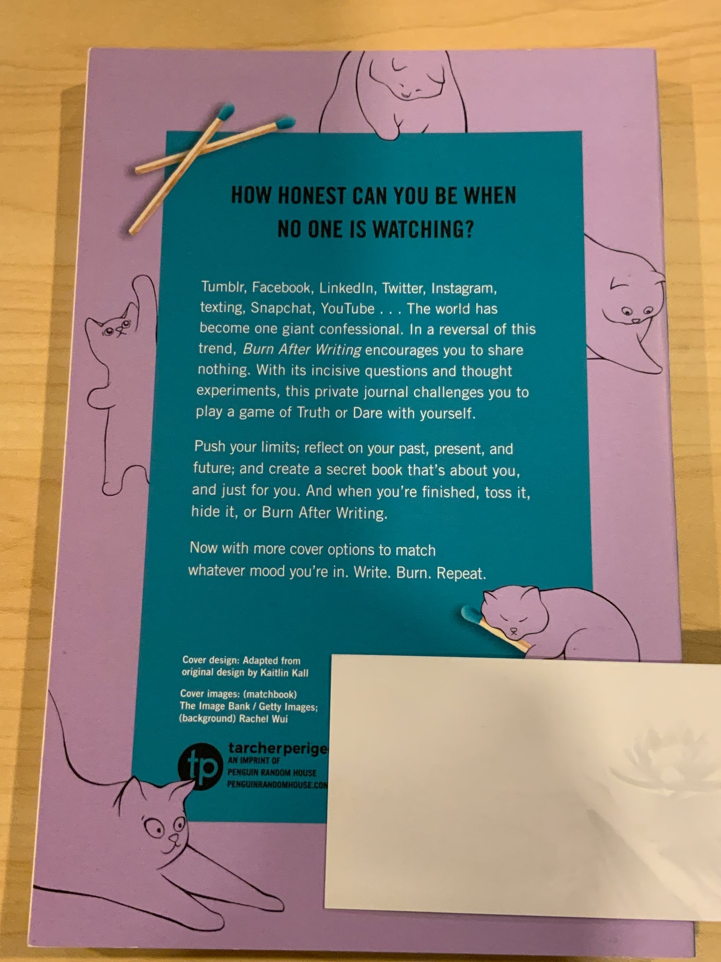 Burn After Writing Cats Journal