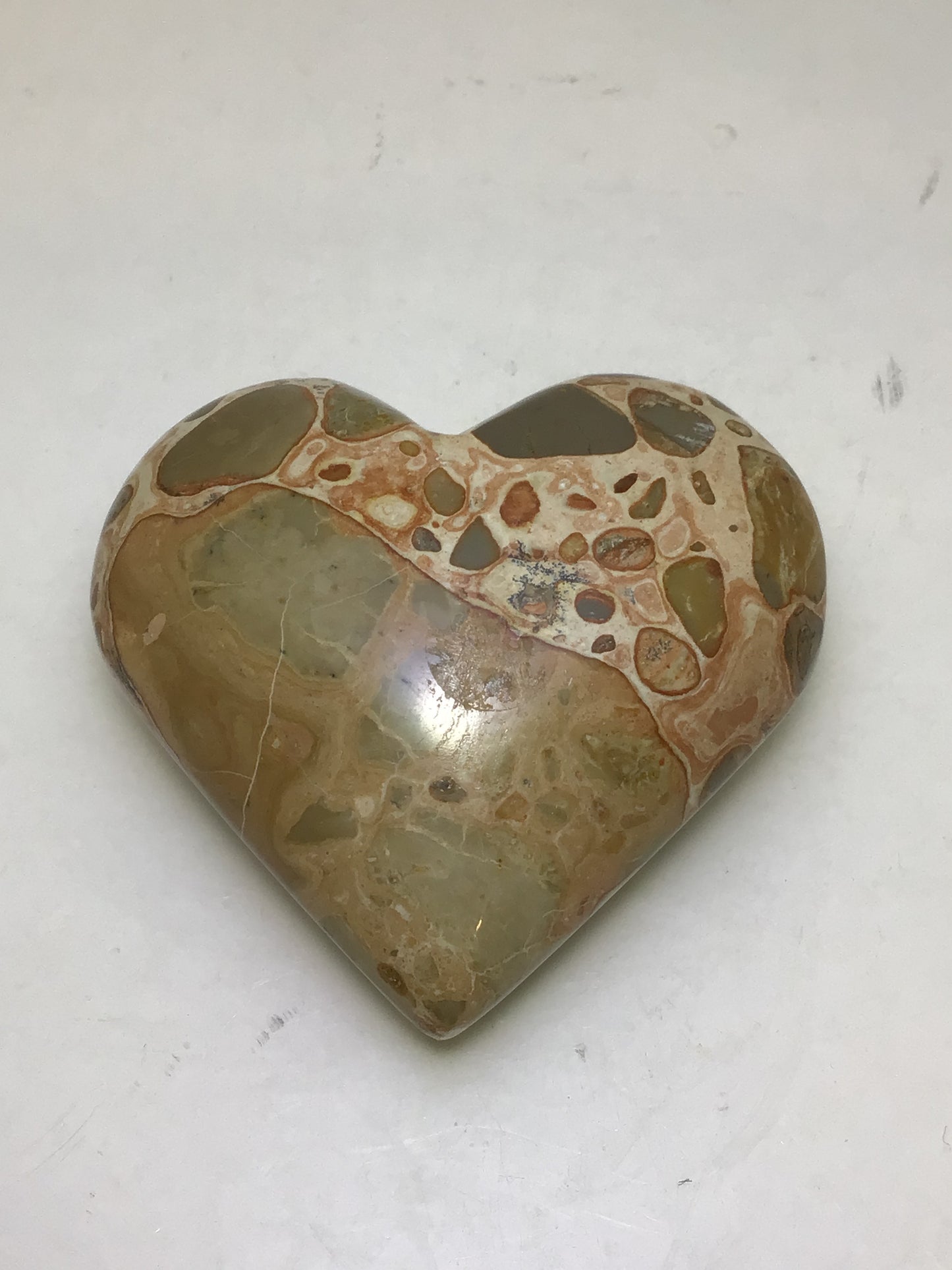Leopardskin Jasper Heart