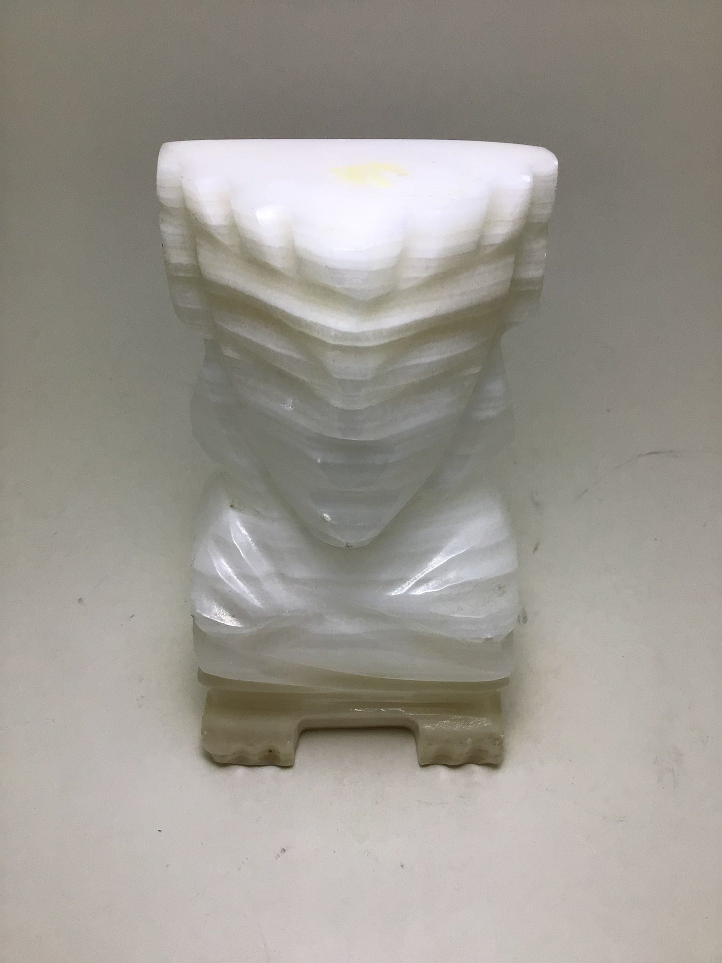 Grey Aragonite Statue Mayan