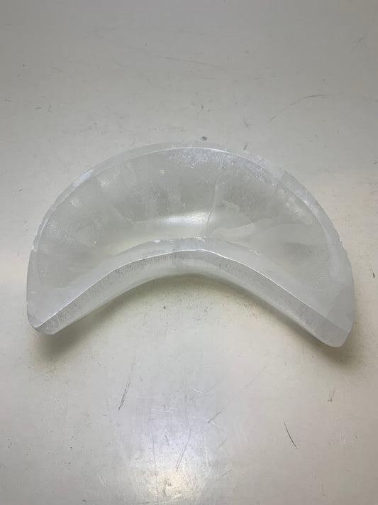 Selenite Moon Bowl