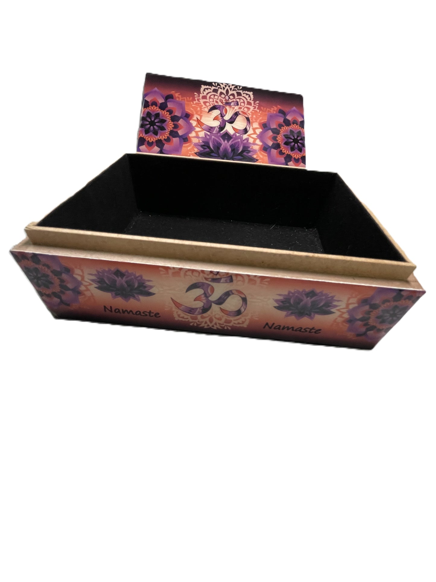 Om Namaste Wooden Lined Box