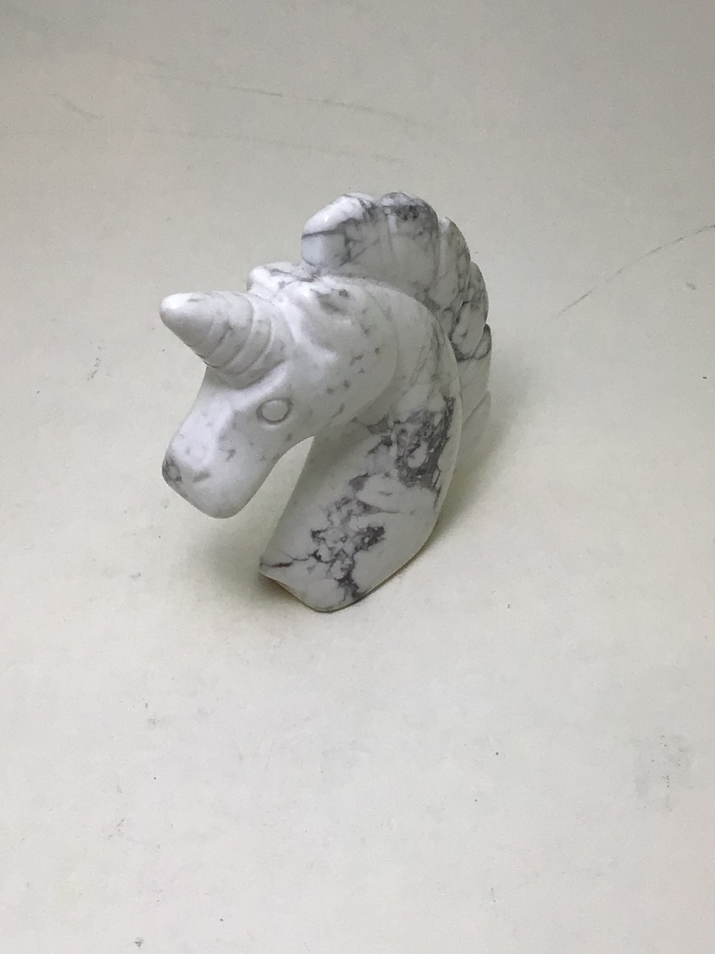 Howlite Unicorn Head