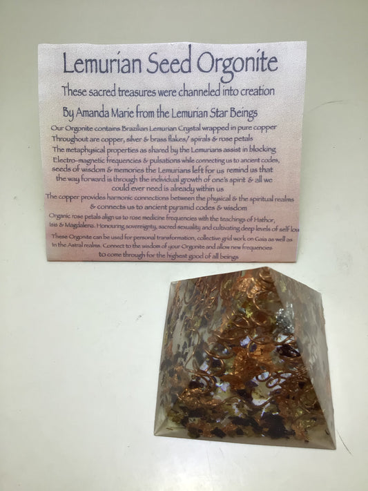 XXLarge Lemurian Seed Orgonite Pyramid