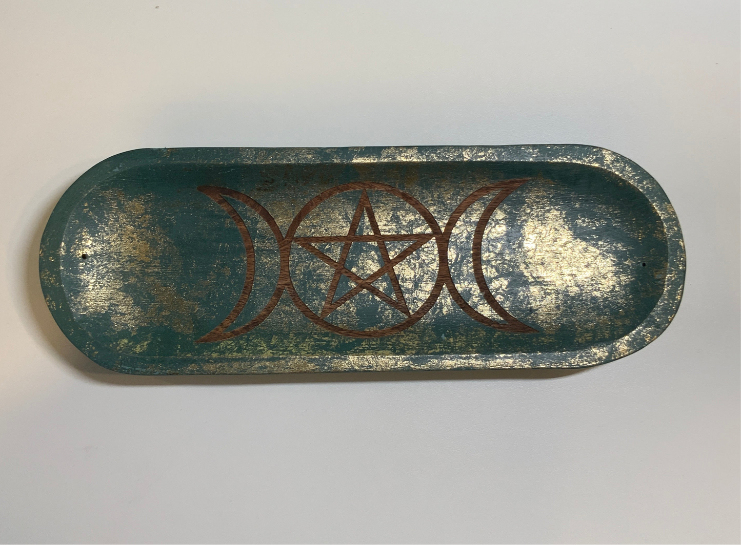 Oval Wooden Incense Holder