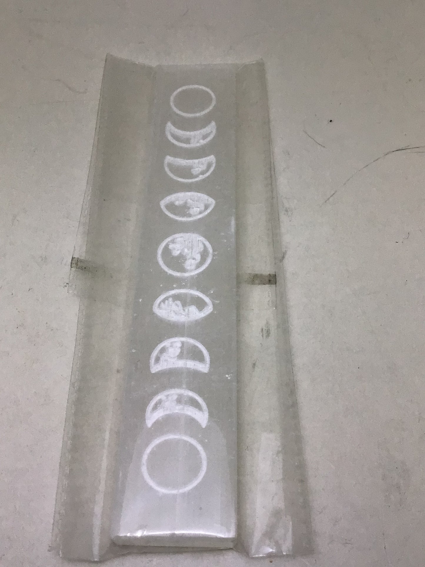 Moon Phases Etched in Selenite Plate