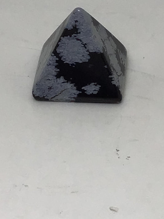 Snowflake Obsidian Pyramid