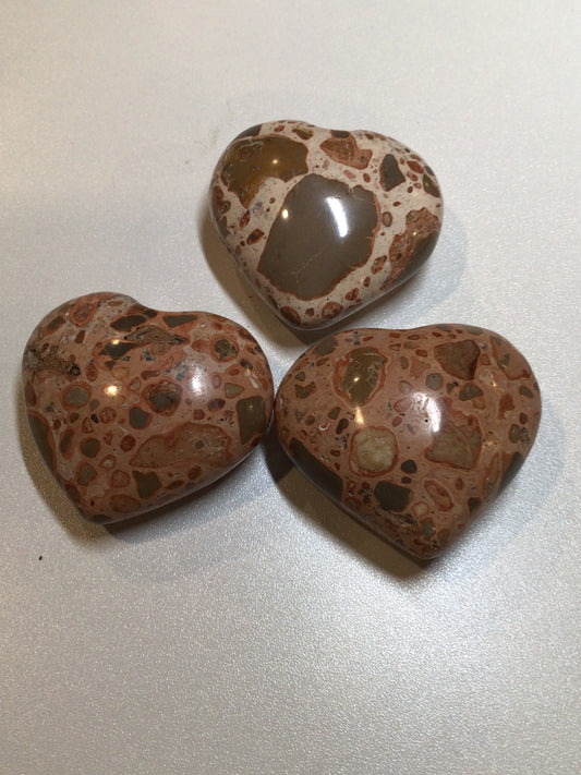 Leopardskin Jasper Heart