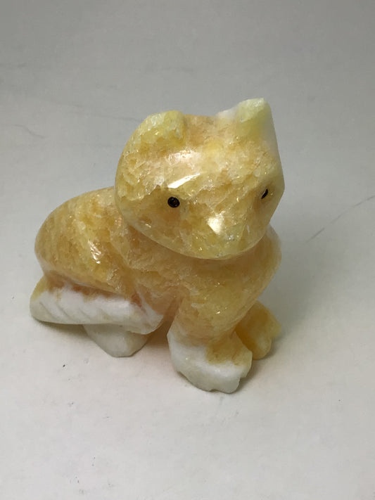 Honey Calcite Cat