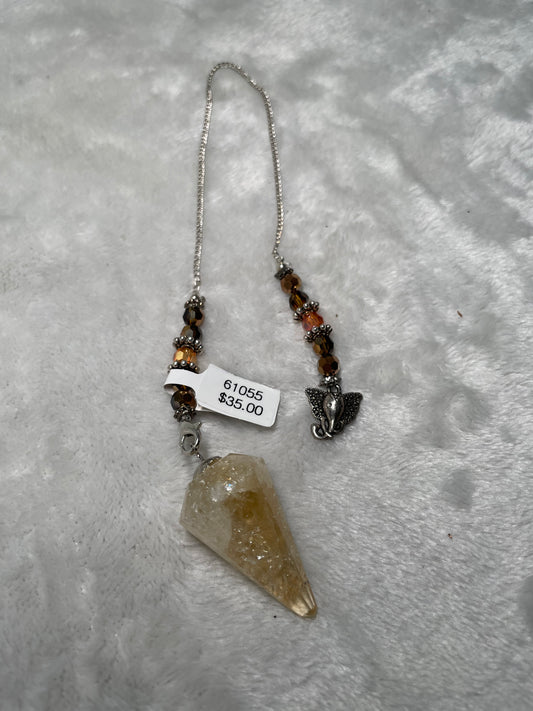 Citrine Pendulum with Ganesha