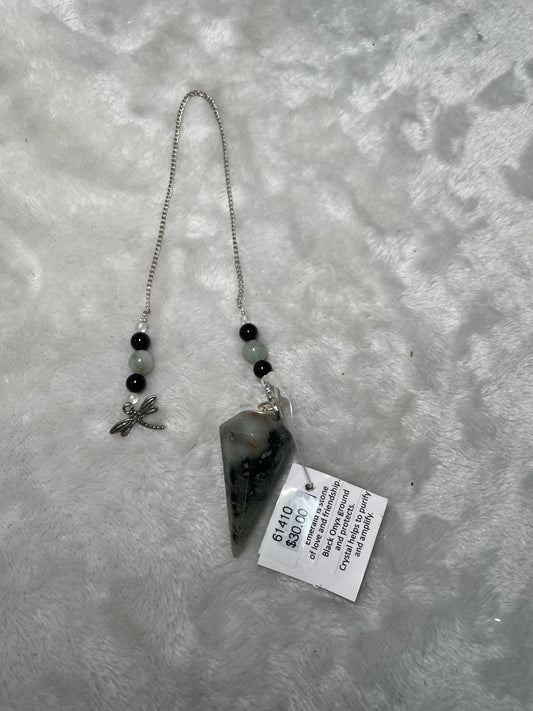 Emerald with Dragonfly Pendulum