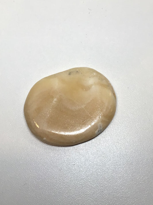 Yellow Calcite Worry Stone