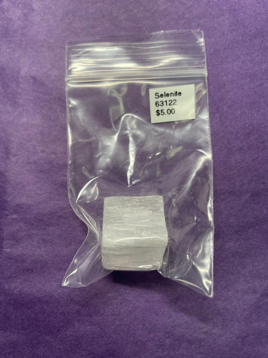 Selenite Rough Cube