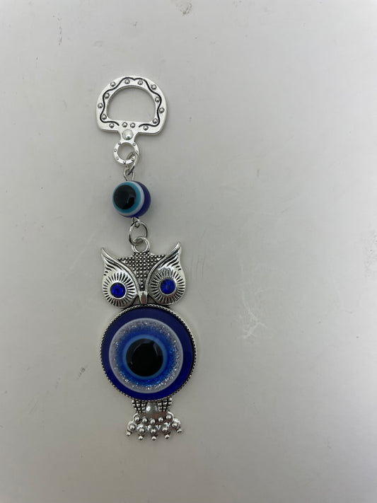 Owl Evil Eye Protection Key Chain