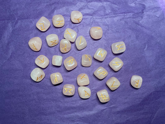 Rose Quartz Rune Set