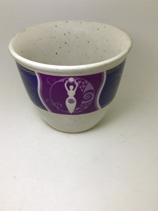Pagan White Smudge Pot