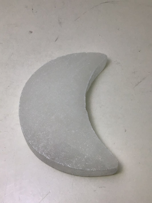 Selenite Cresent Moon Plate