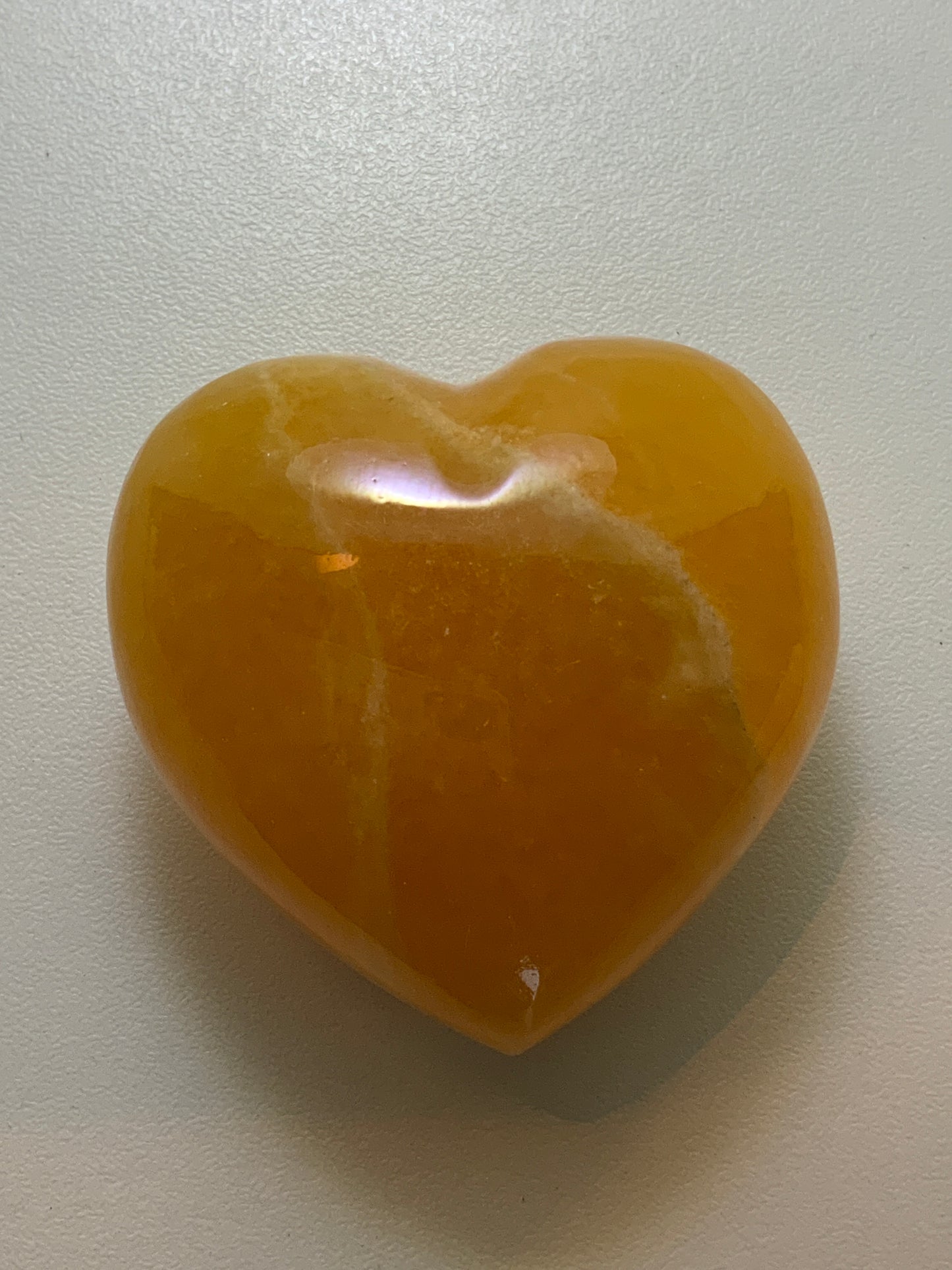 Orange Calcite Heart