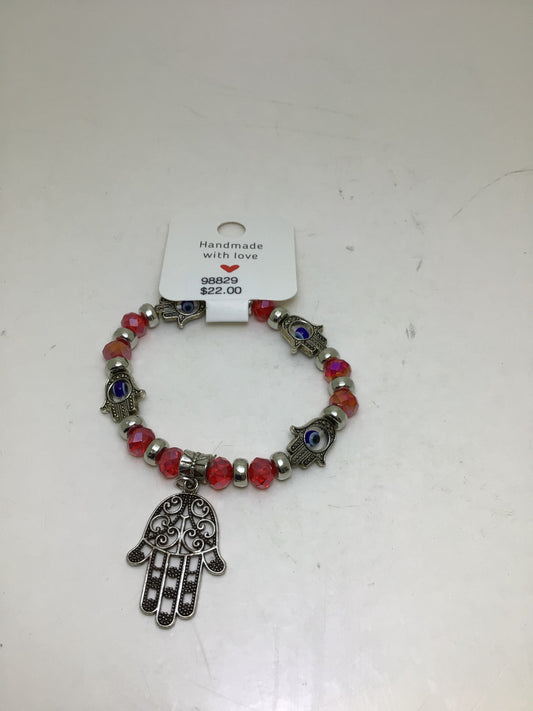 Red Evil Eye Bracelet with Fatima Hand