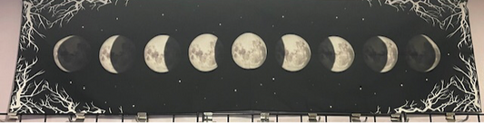 Moon Phase Banner with Branch Design