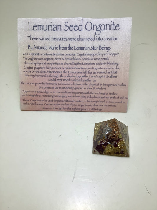 Medium Lemurian Seed Orgonite Pyramid