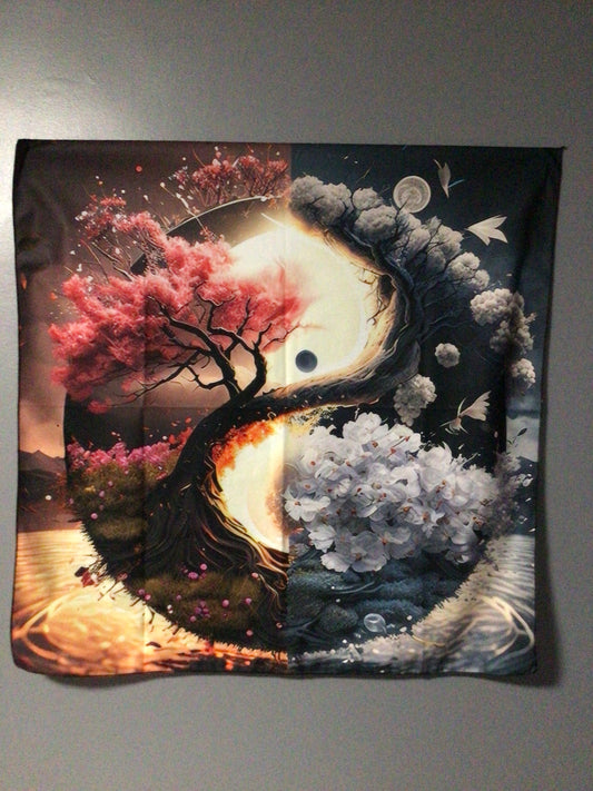 Tree of Life Yin Yang Altar Cloth