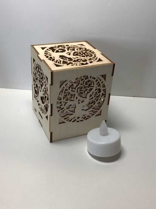 Tree of Life Wooden Box Light